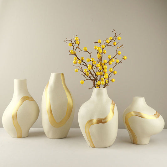 Golden Aurora Curve Vase