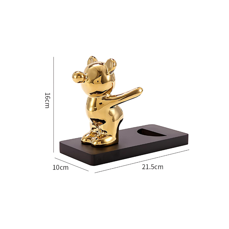 Sculptural Bear Mini Wine Display